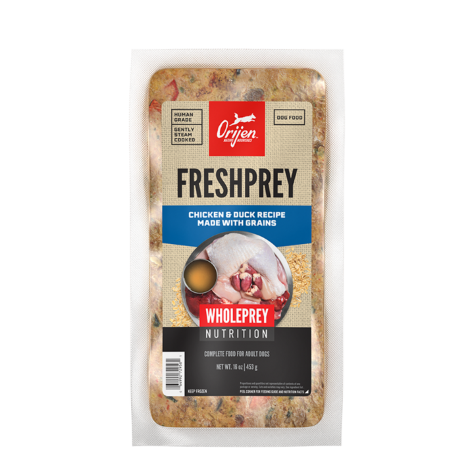 Orijen Orijen FreshPrey Frozen Dog Food - Chicken & Duck + Grains - 1 lb