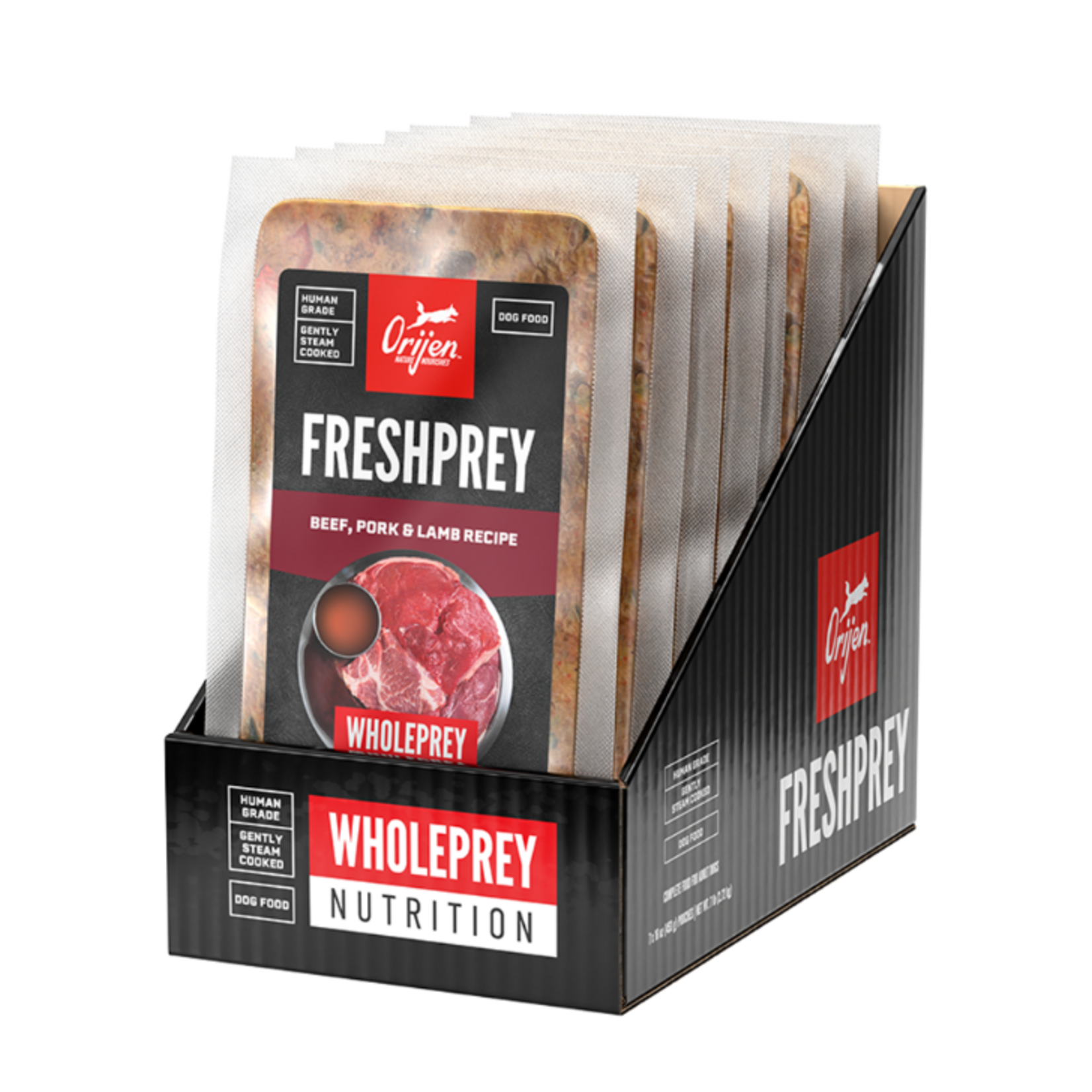 Orijen Orijen FreshPrey Frozen Dog Food - Beef, Pork & Lamb - 1 lb, Box of 7