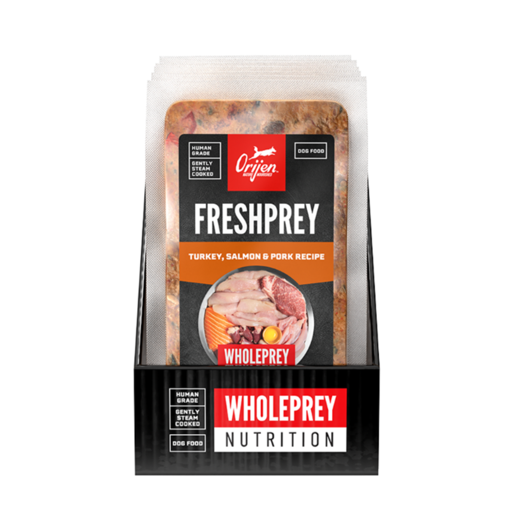 Orijen Orijen FreshPrey Frozen Dog Food - Turkey, Salmon & Pork - 1 lb, Box of 7