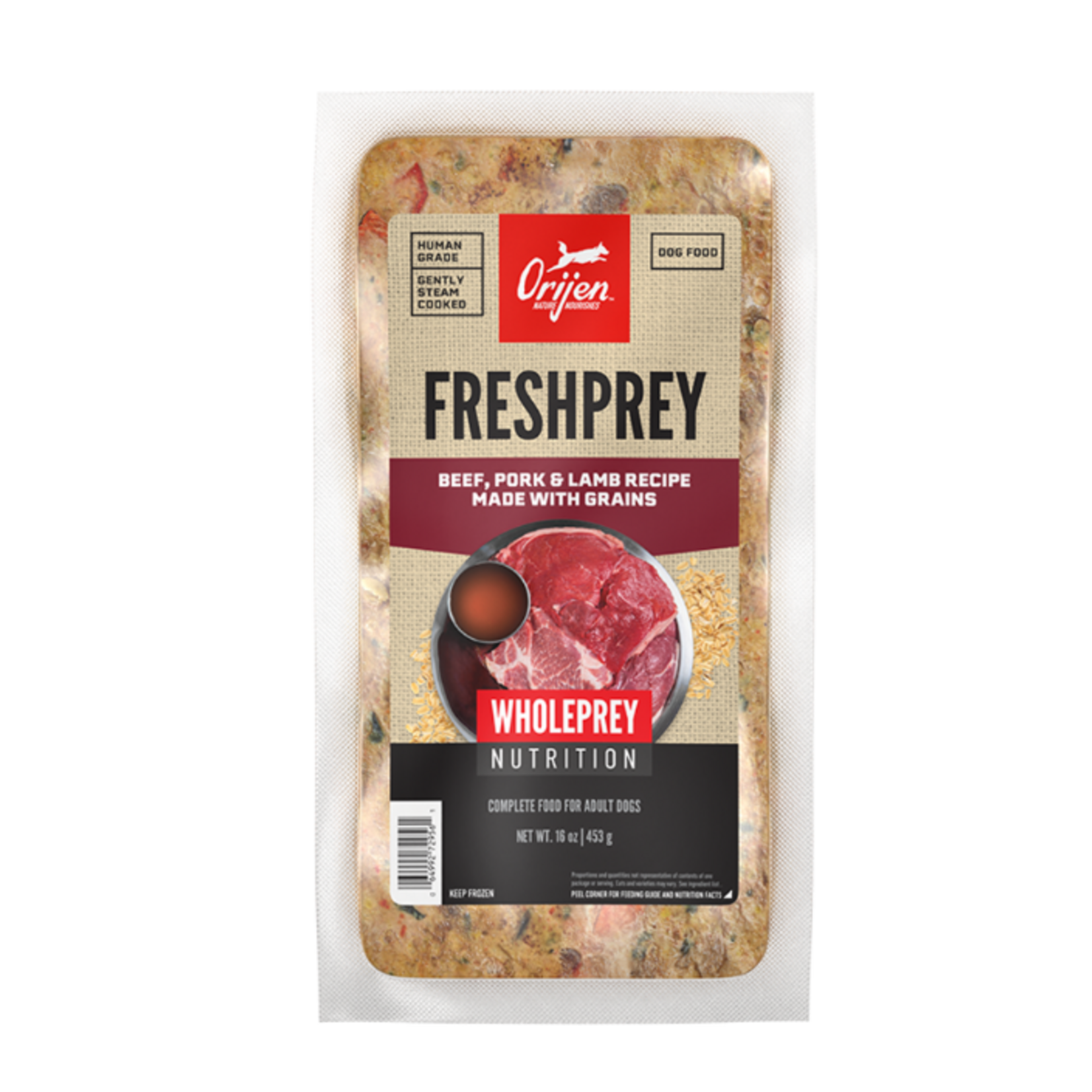 Orijen Orijen FreshPrey Frozen Dog Food - Beef, Pork & Lamb + Grains - 1 lb