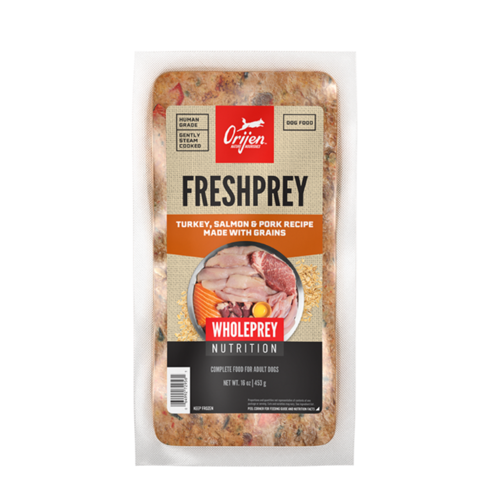 Orijen Orijen FreshPrey Frozen Dog Food - Turkey, Salmon & Pork + Grains - 1 lb