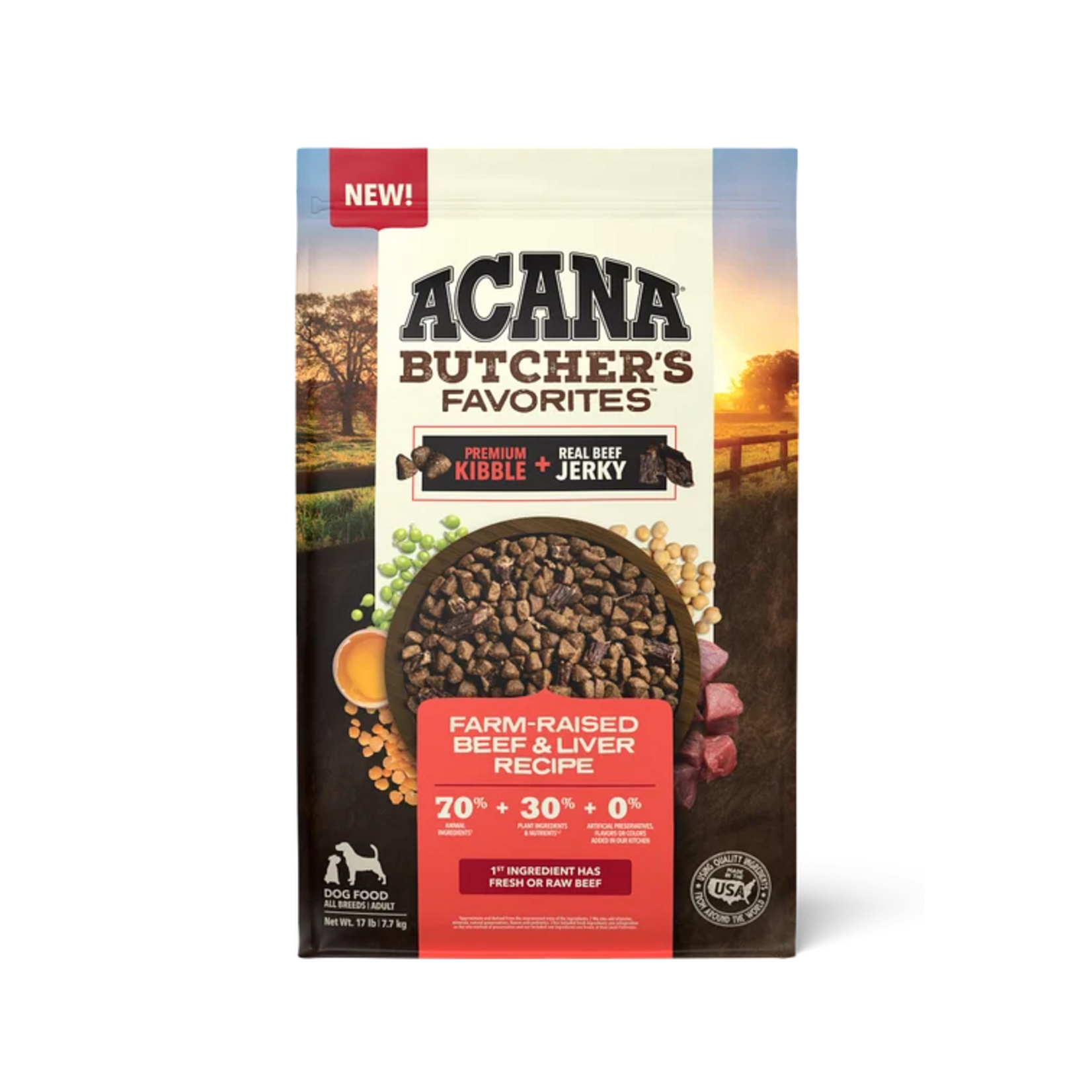 Acana Acana Butcher's Favorites Farm-Raised Beef & Liver Dry Dog Food - 17 lb