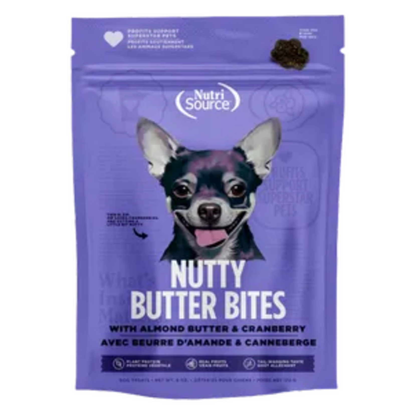 NutriSource Nutrisource Nutty Butter Bites Cranberry & Almond Butter Dog Treats - 6 oz