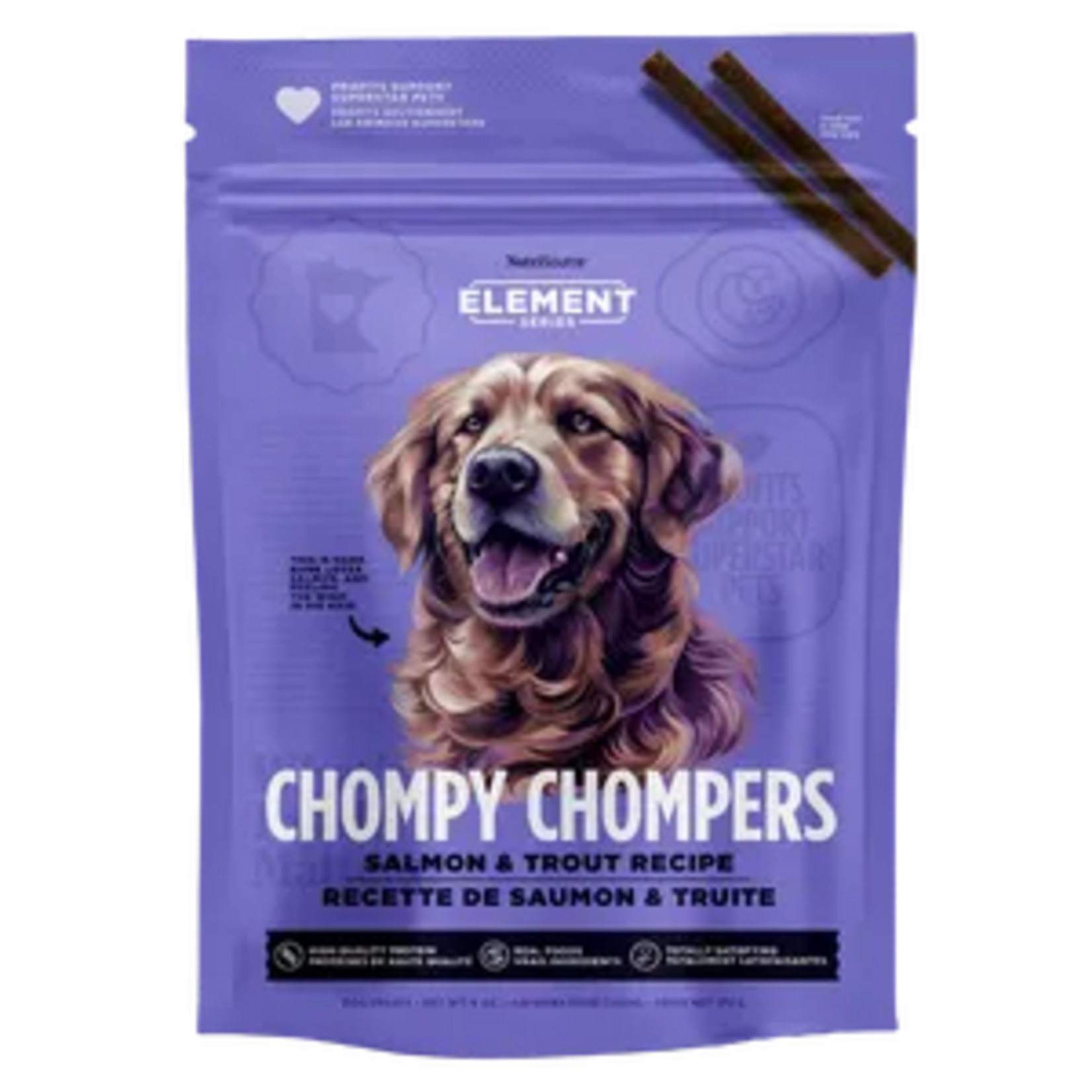 NutriSource Nutrisource Element Series Chompy Chompers Salmon & Trout Dog Treats - 6 oz