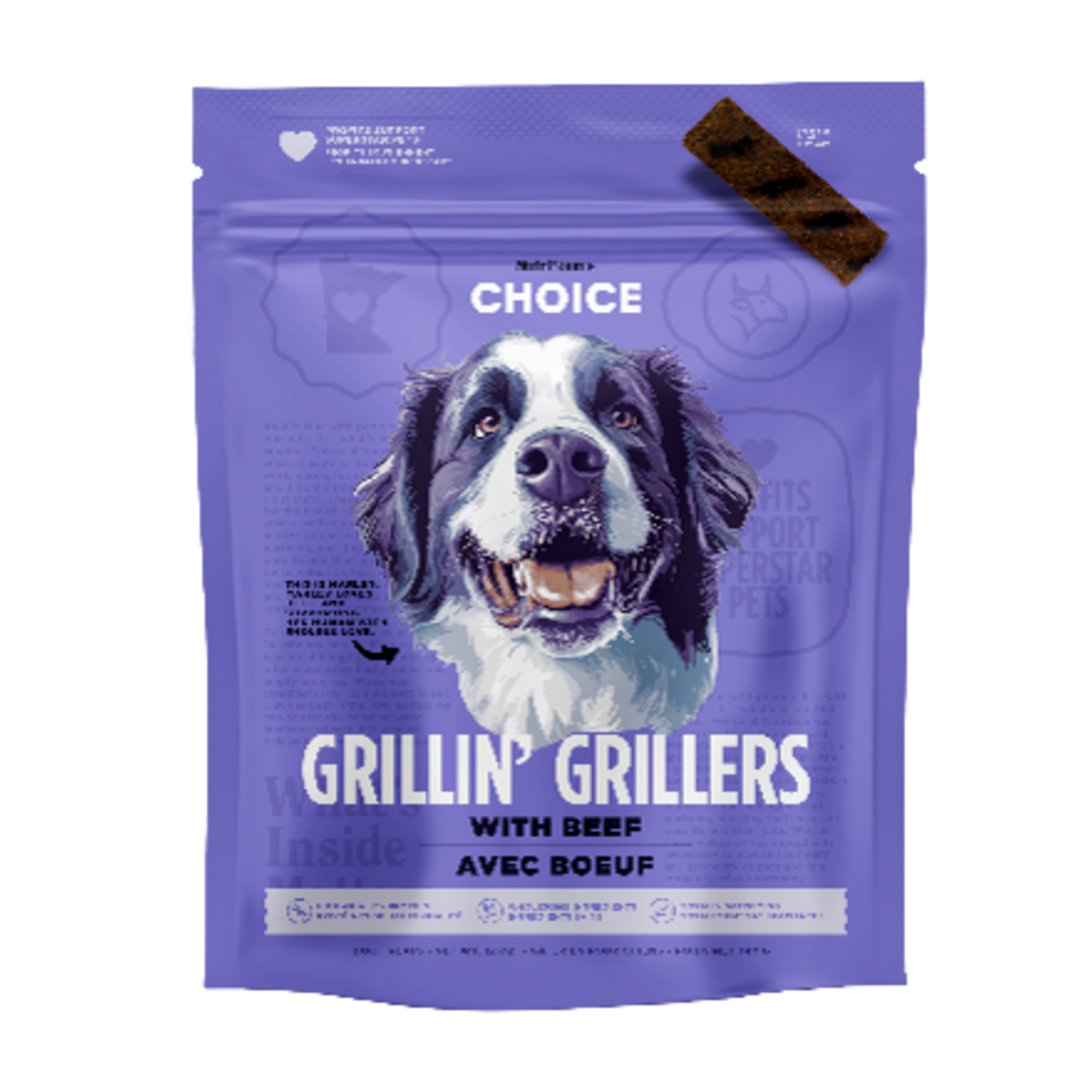 NutriSource Nutrisource Choice Grillin' Grillers Beef Dog Treats - 12 oz