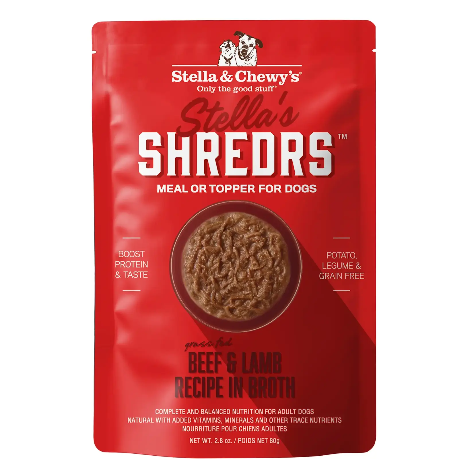 Stella & Chewy's Stella & Chewy's Shredrs Beef & Lamb Recipe in Broth Wet Dog Food - 2.8 oz Pouch
