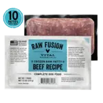 Vital Essentials Vital Essentials Raw Fusion Frozen Patty - Beef Recipe Complete Dog Food - 7.5 oz