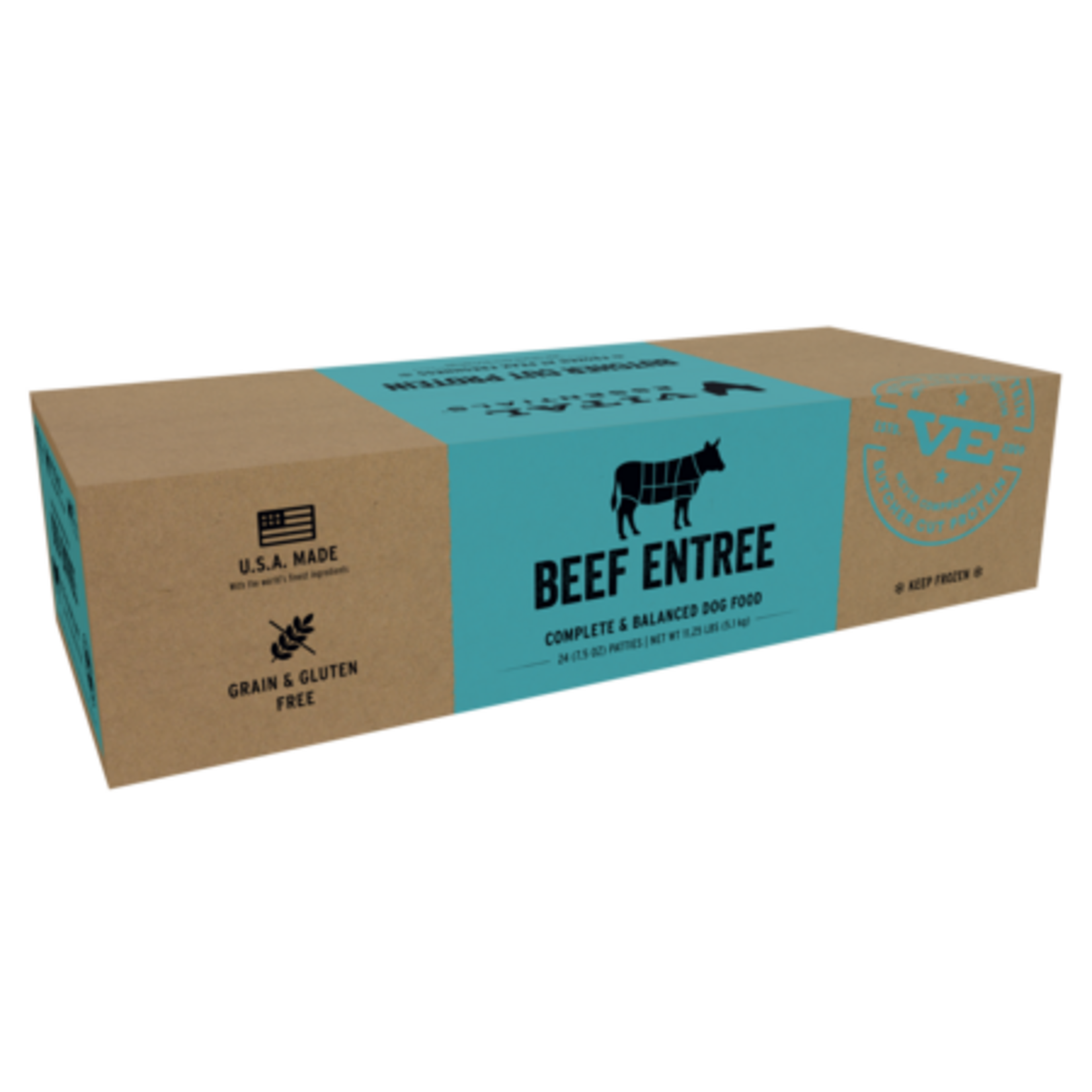 Vital Essentials Vital Essentials Frozen Raw Patties - Beef Entree Complete Dog Food - 11.25 lb, 24 Count