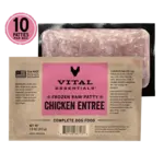 Vital Essentials Vital Essentials Frozen Raw Patty - Chicken Entree Complete Dog Food - 7.5 oz