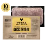 Vital Essentials Vital Essentials Frozen Raw Patty - Duck Entree Complete Dog Food - 7.5 oz
