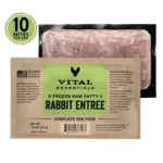Vital Essentials Vital Essentials Frozen Raw Patty - Rabbit Entree Complete Dog Food - 7.5 oz