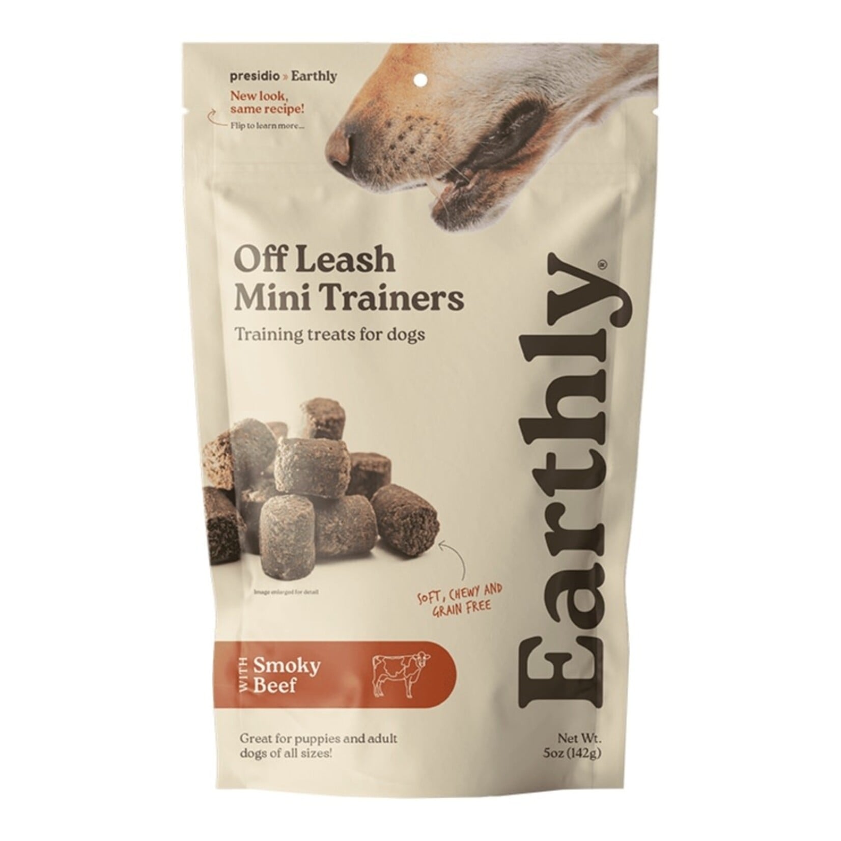 Earthly Pet Earthly Off Leash Mini Trainers Dog Treats - Smoky Beef - 5 oz