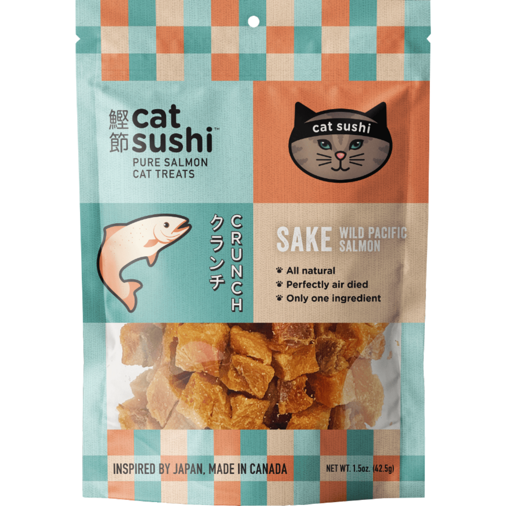 Earthly Pet Earthly Cat Sushi Crunch Treats - Sake Wild Pacific Salmon - 1.5 oz