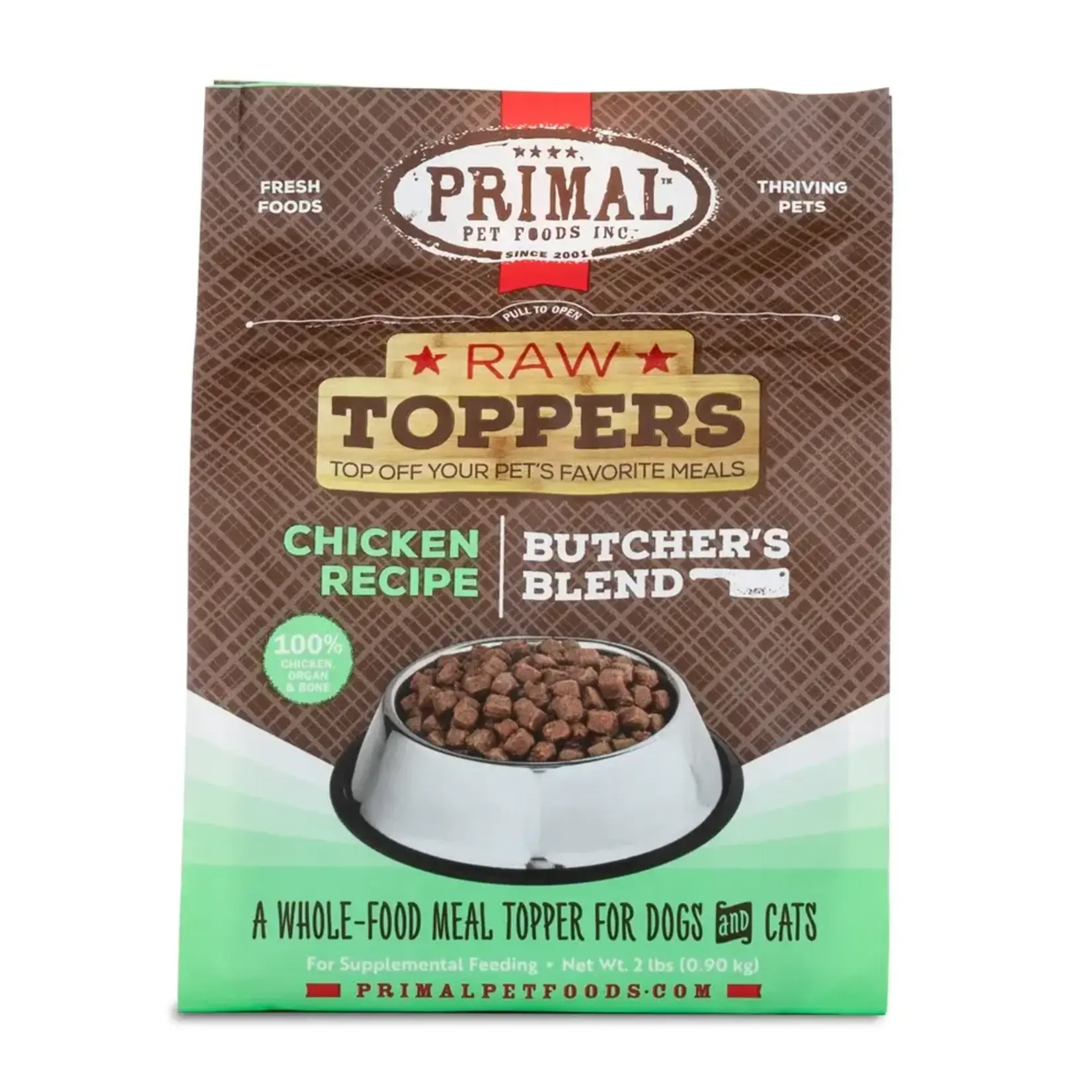 Primal Primal Raw Toppers Butcher's Blend Chicken Recipe Dog & Cat Food - 2 lb