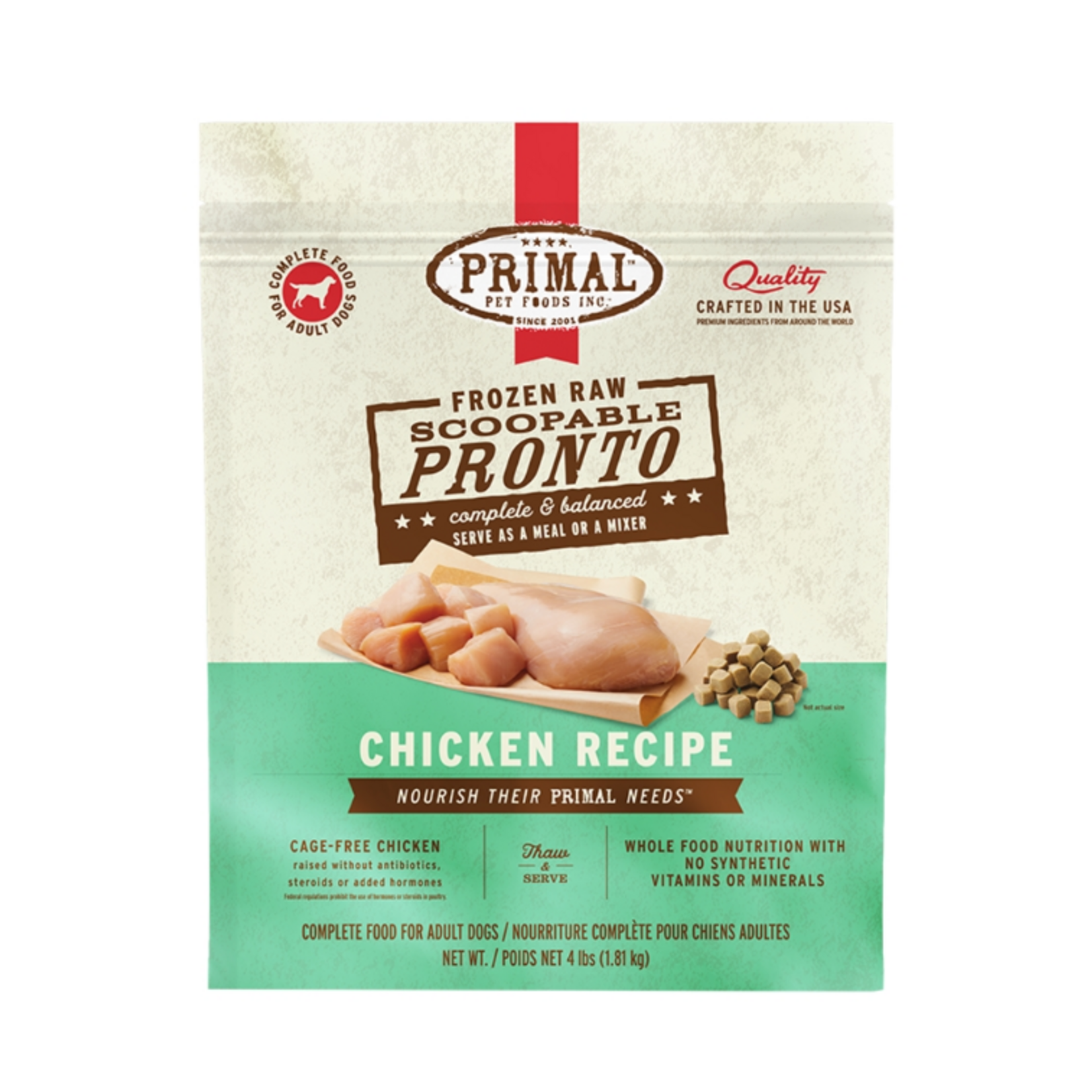 Primal Primal Raw Pronto Chicken Recipe Frozen Dog Food - 4 lb