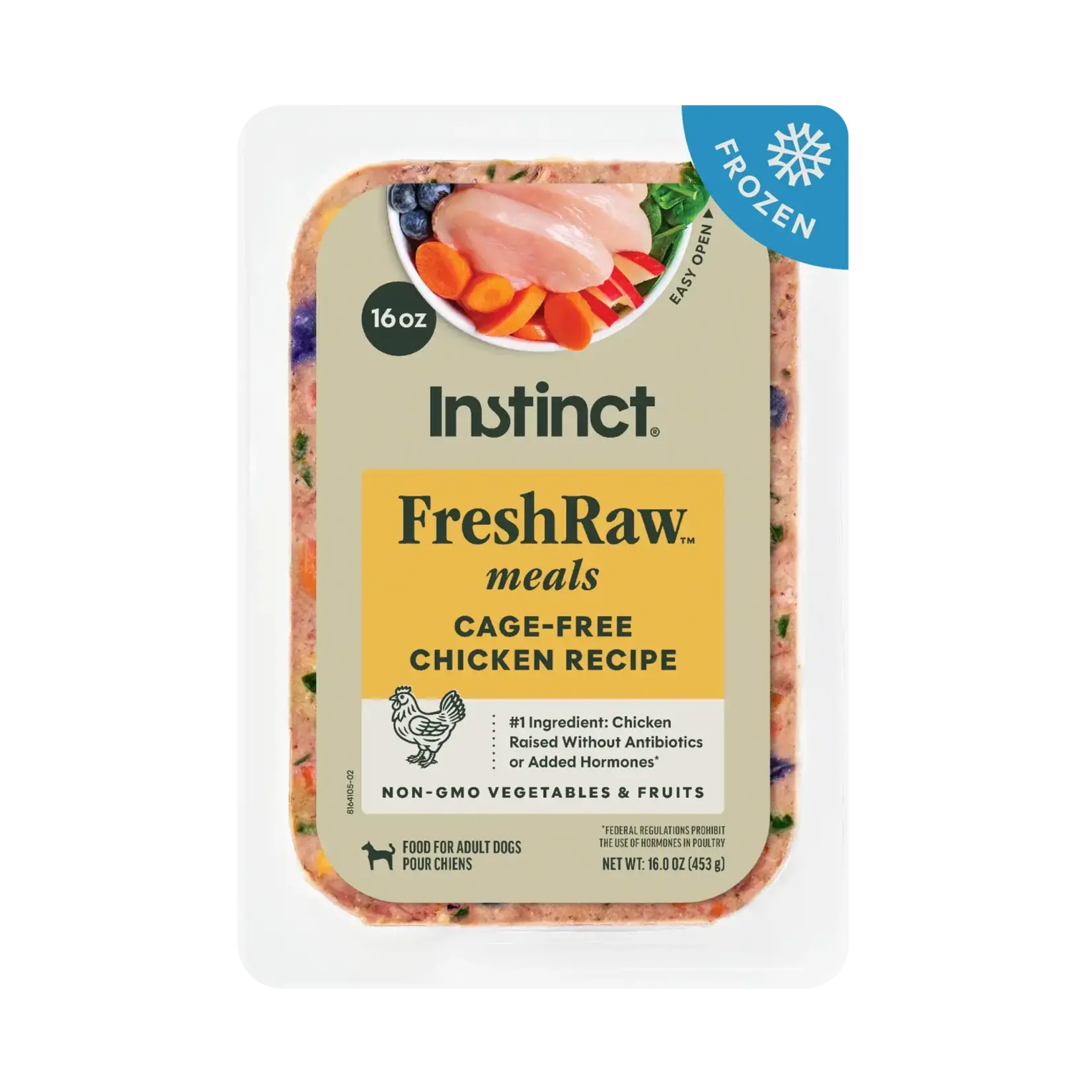 Instinct Instinct FreshRaw Meals Frozen Cage-Free Chicken Dog Food - 16 oz