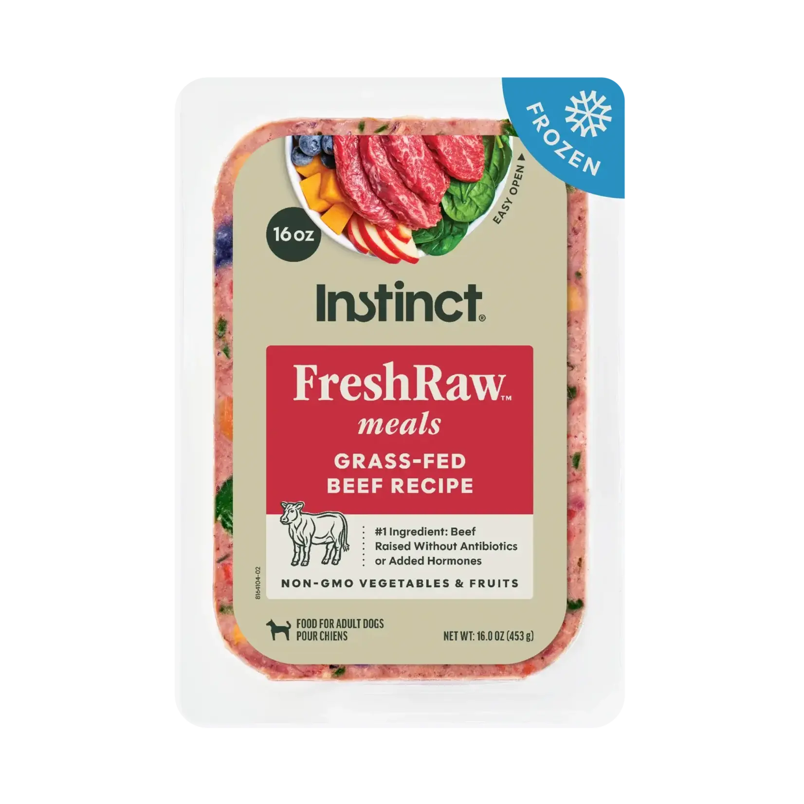 Instinct Instinct FreshRaw Meals Frozen Grass-Fed Beef Dog Food - 16 oz