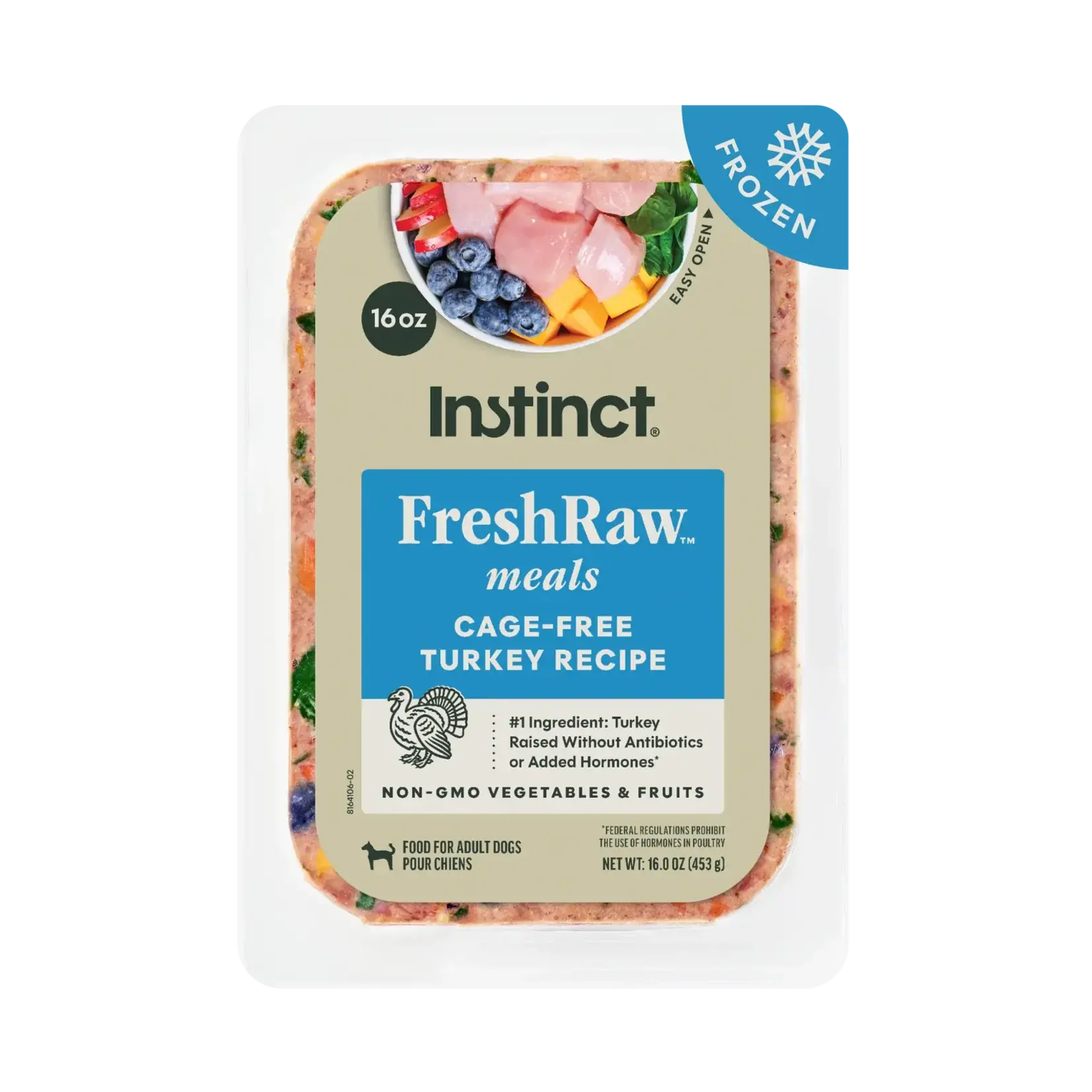 Instinct Instinct FreshRaw Meals Frozen Cage-Free Turkey Dog Food - 16 oz