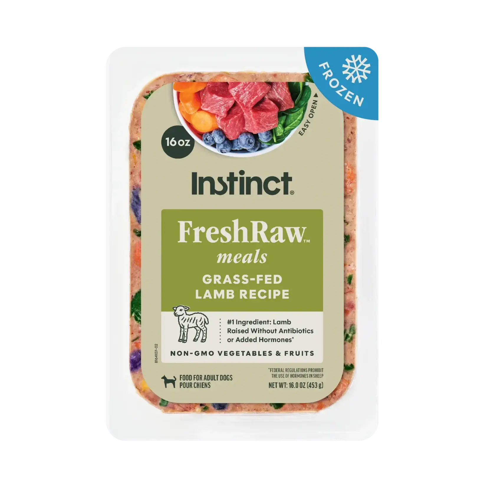 Instinct Instinct FreshRaw Meals Frozen Grass-Fed Lamb Dog Food - 16 oz