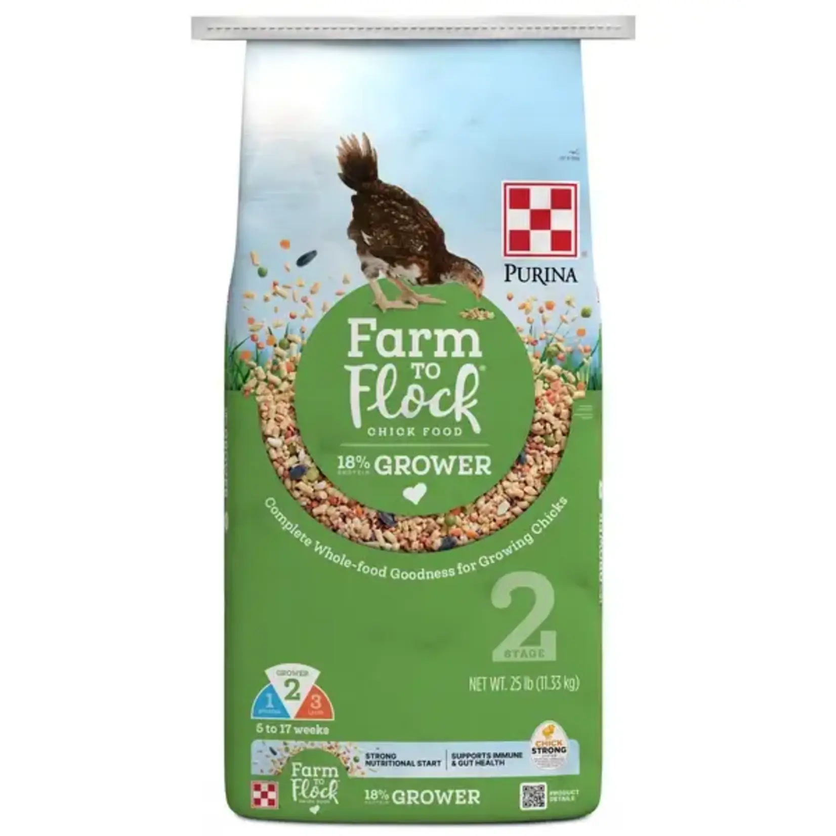 Purina Mills Purina Mills Farm to Flock 18% Grower Chick Food - 25 lb