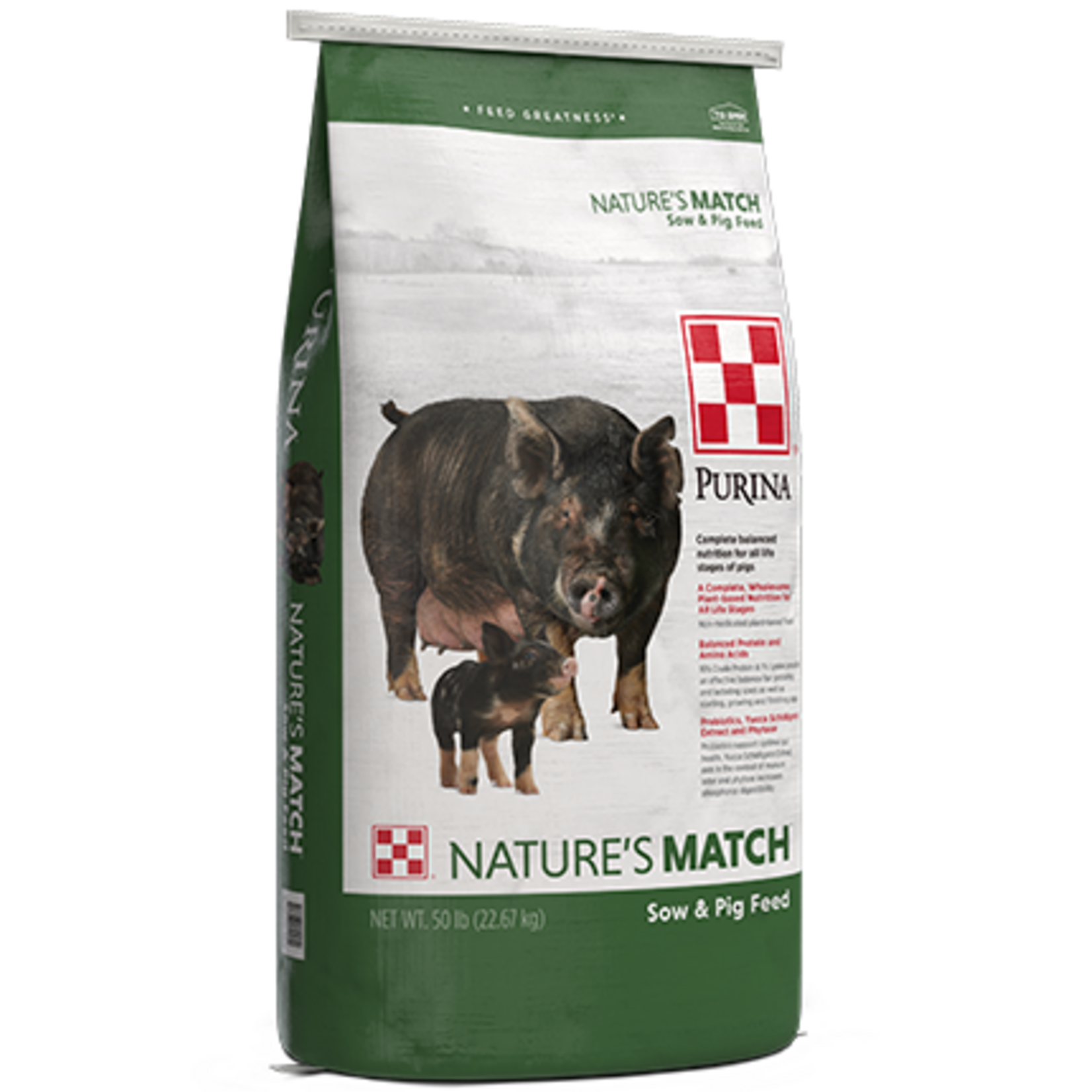 Purina Mills Purina Mills Nature's Match Sow & Pig Complete Feed - 50 lb