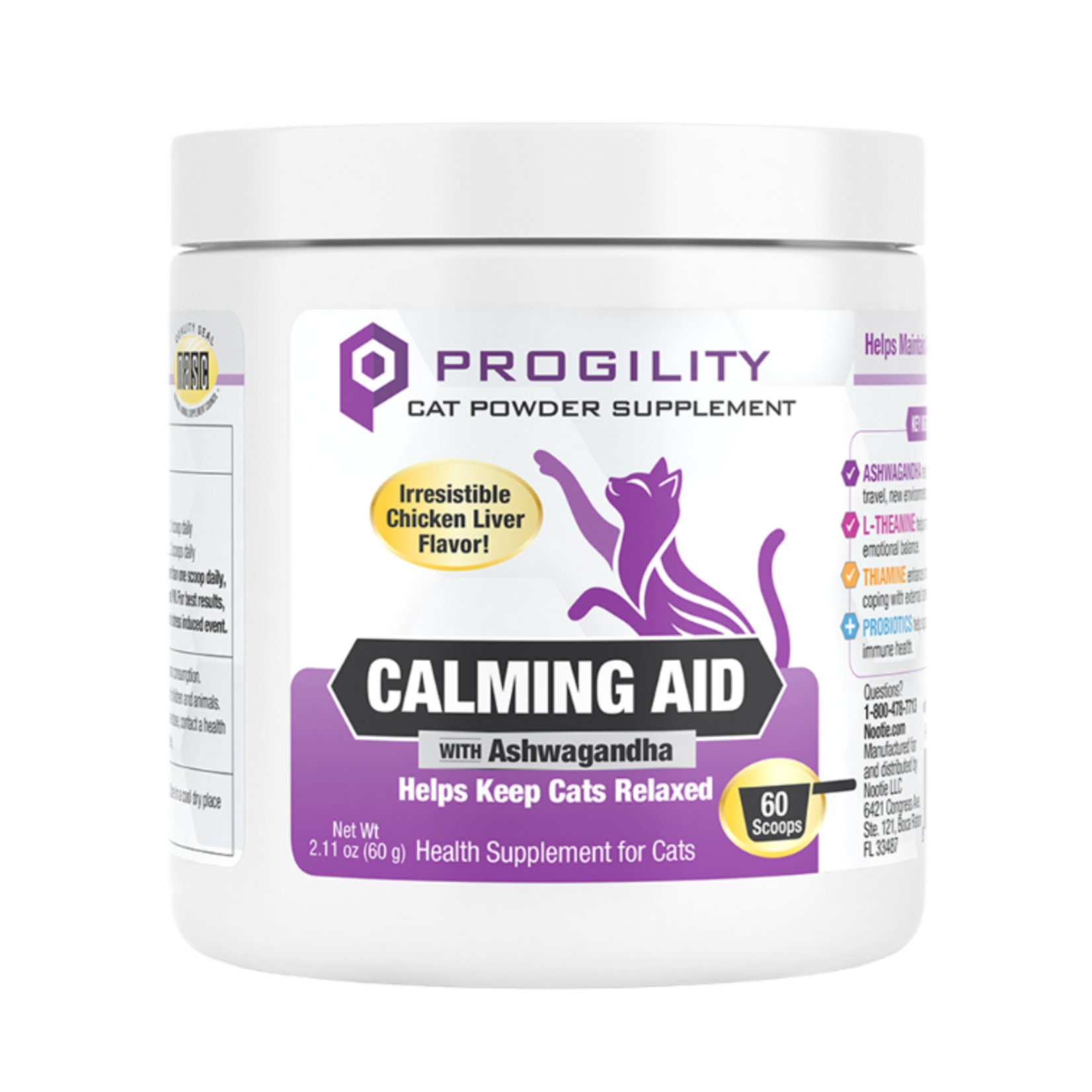 Nootie Nootie Cat Progility Calming Aid With Ashwagandha Powder - 60 Scoops