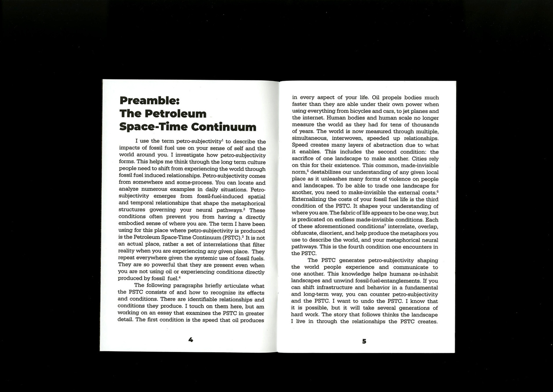 Temporary Services / Half Letter Press Two Ponds: Stories from The Petroleum Space-Time Continuum