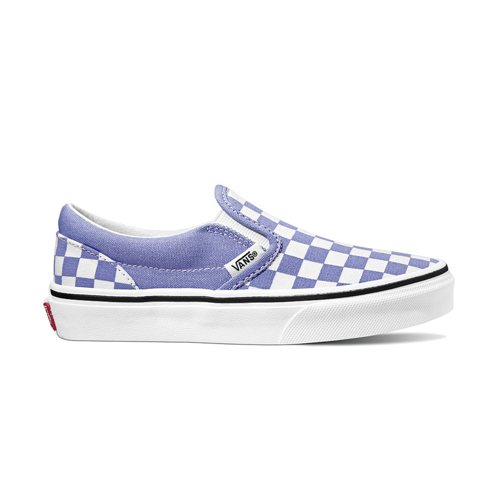 vans checkerboard slip on junior