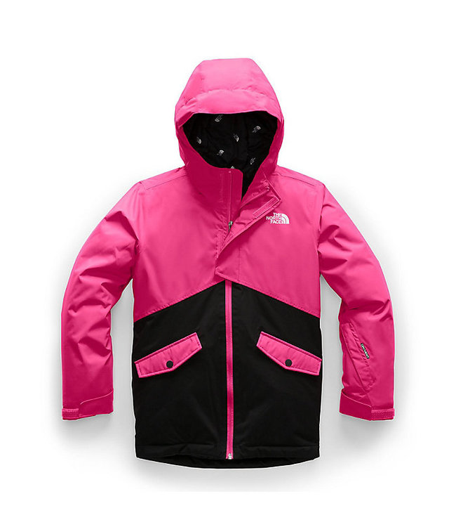 girls pink north face