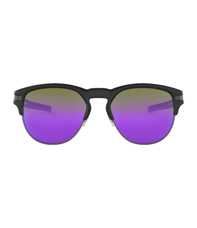 OAKLEY LATCH KEY MATTE BLACK SUNGLASSES w/ VIOLET IRIDIUM LENS