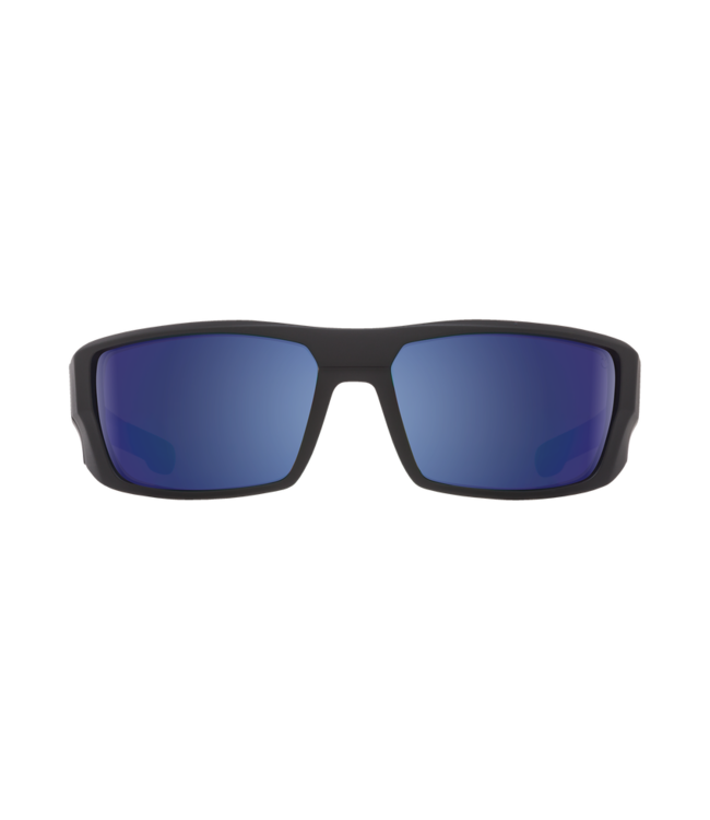 SPY DIRK MATTE BLACK SUNGLASSES w/ HD BRONZE POLAR BLUE SPECTRA MIRROR LENS
