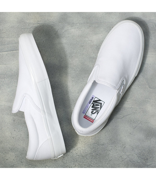 VANS MENS SKATE SLIP-ON SHOE - TRUE WHITE