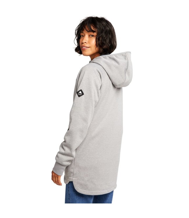 BURTON WOMENS MINXY FULL-ZIP FLEECE SHARKSKIN HEATHER 2022