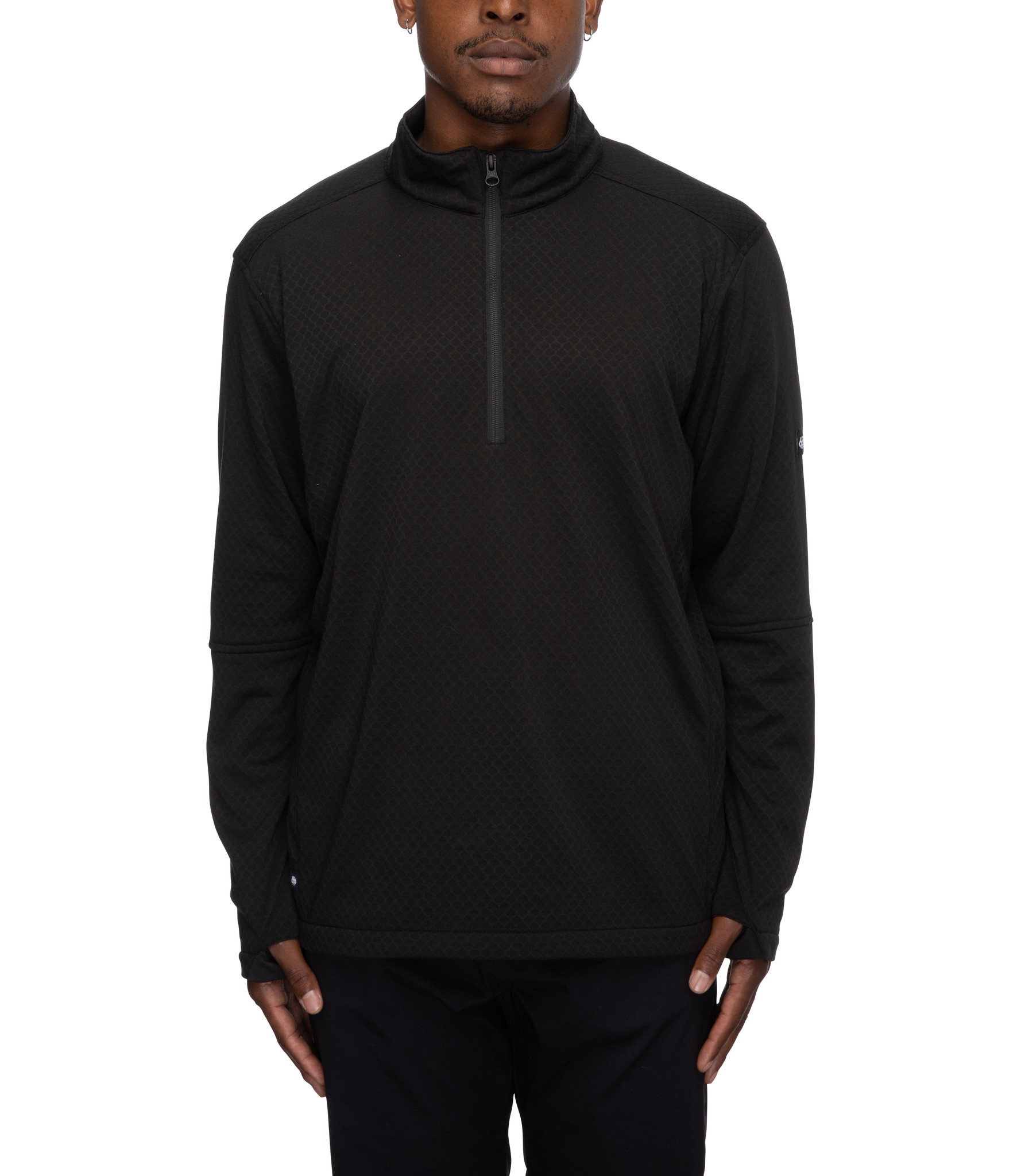 686 MEN'S MISSION GRID MOCK NECK FLEECE 