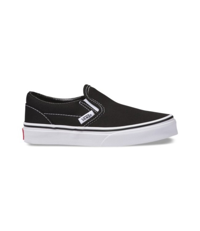VANS YOUTH CLASSIC SLIP ON SHOE BLACK TRUE WHITE