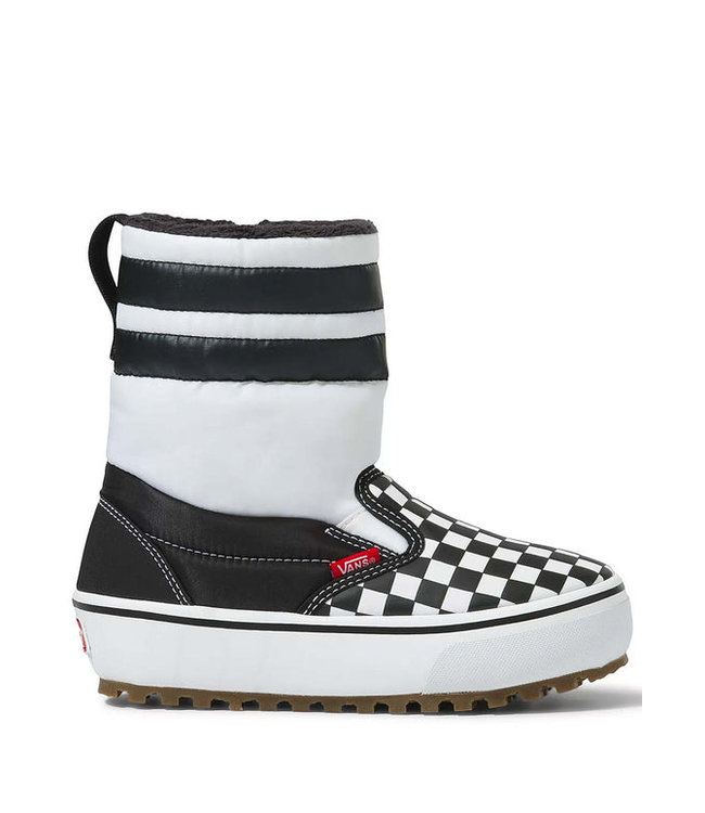 VANS YOUTH SLIP-ON SNOW BOOT SHOE CHECKERBOARD