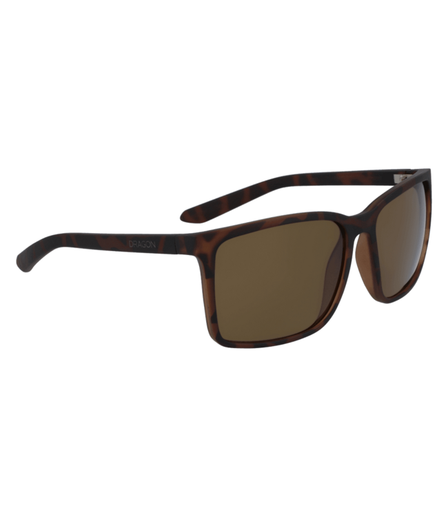 DRAGON MONTAGE MATTE TORT SUNGLASSES w/ BRONZE LENS