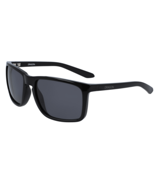 DRAGON DRAGON MELEE SHINY BLACK SUNGLASSES w/ SMOKE LENS