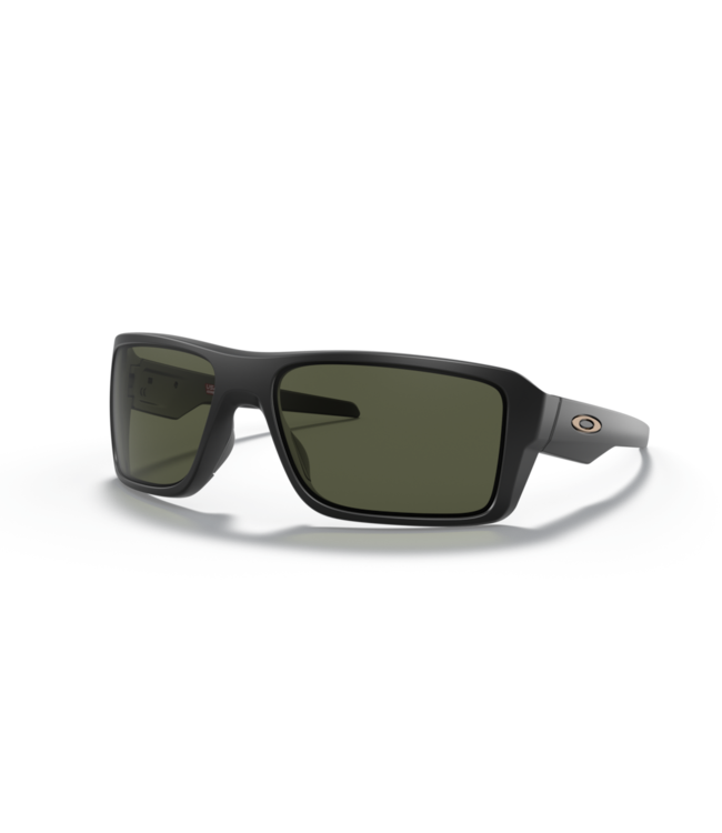 OAKLEY DOUBLE EDGE MATTE BLACK SUNGLASSES w/ DARK GREY LENS