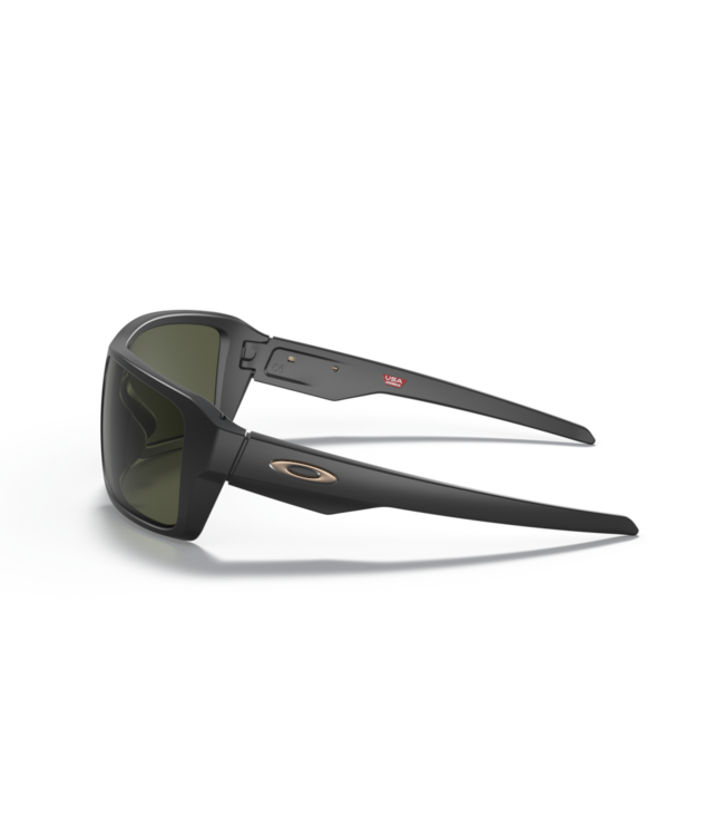 OAKLEY DOUBLE EDGE MATTE BLACK SUNGLASSES w/ DARK GREY LENS