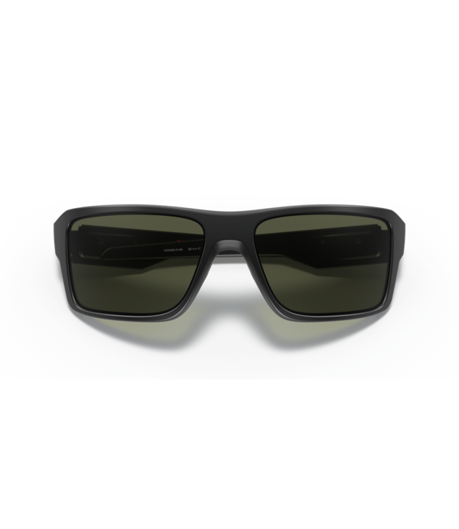 OAKLEY DOUBLE EDGE MATTE BLACK SUNGLASSES w/ DARK GREY LENS