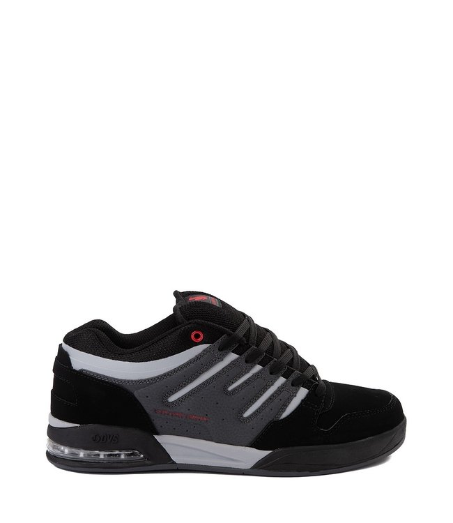 DVS TYCHO 125 SHOE BLACK CHARCOAL RED NUBUCK