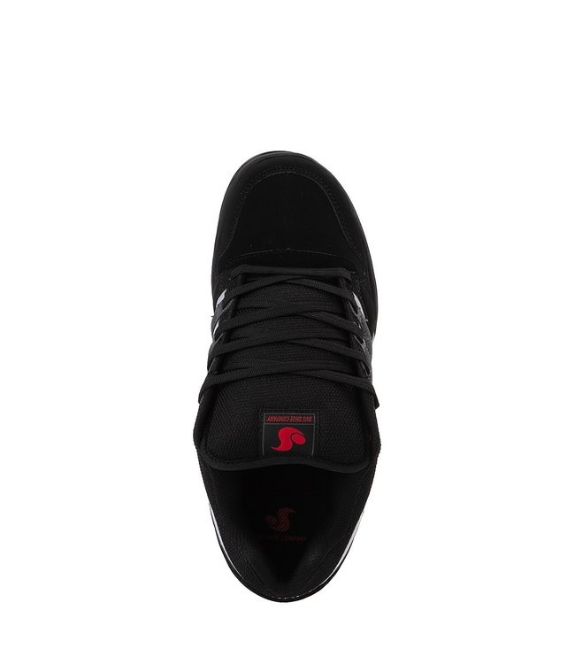 DVS TYCHO 125 SHOE BLACK CHARCOAL RED NUBUCK