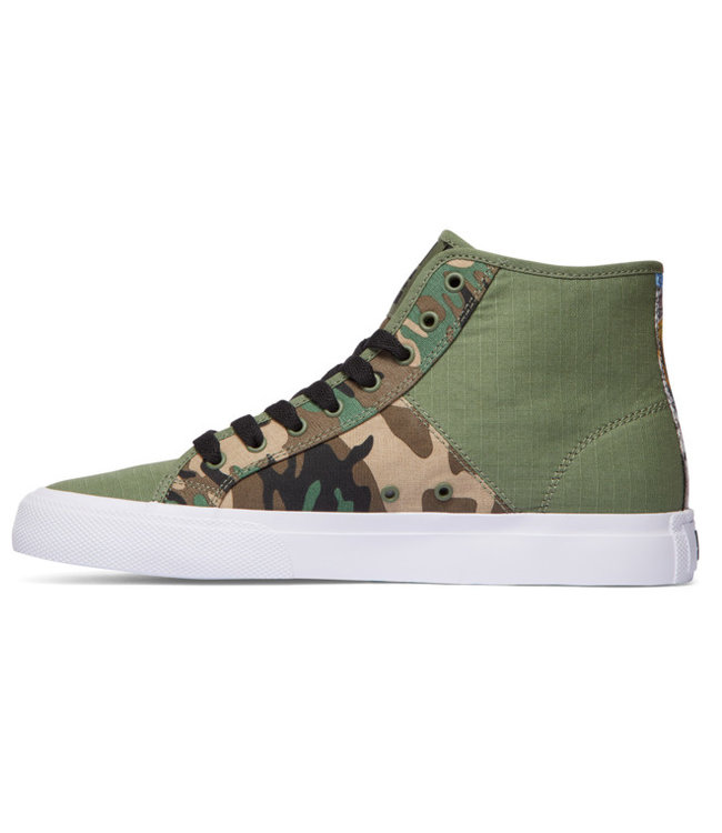 DC BASQ MANUAL HI SHOES BLACK/MILITARY CAMO