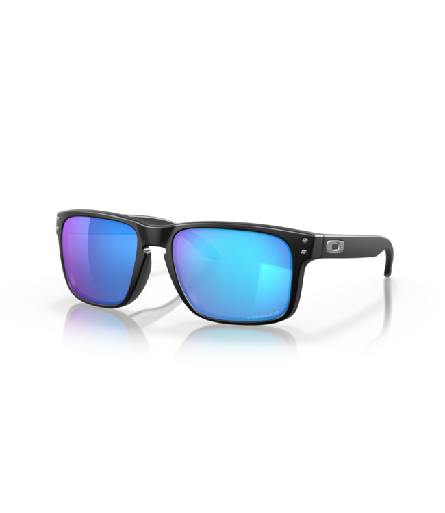 OAKLEY HOLBROOK MATTE BLACK SUNGLASSES w/ PRIZM SAPPHIRE IRIDIUM POLAR LENS