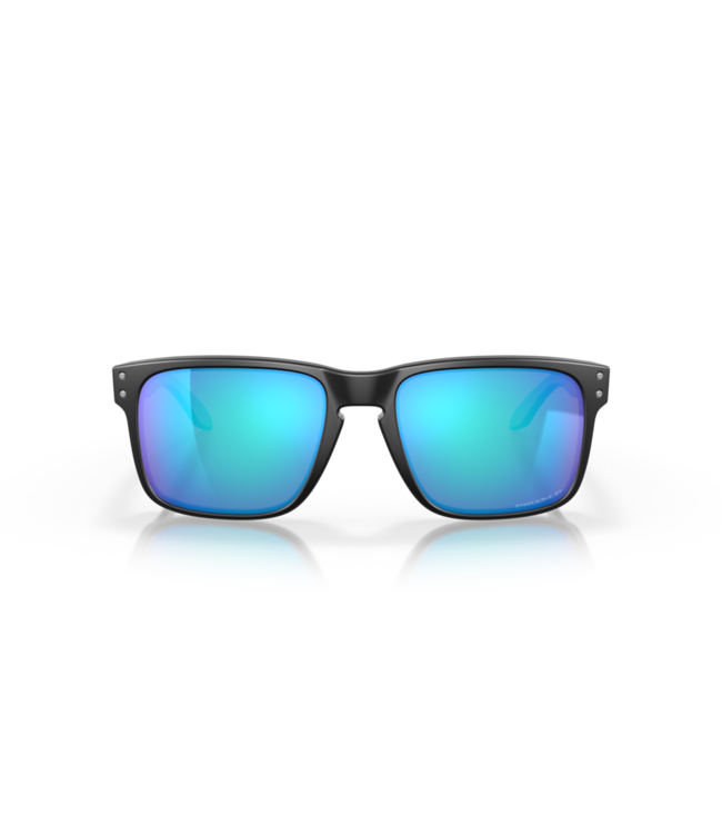 OAKLEY HOLBROOK MATTE BLACK SUNGLASSES w/ PRIZM SAPPHIRE IRIDIUM POLAR LENS
