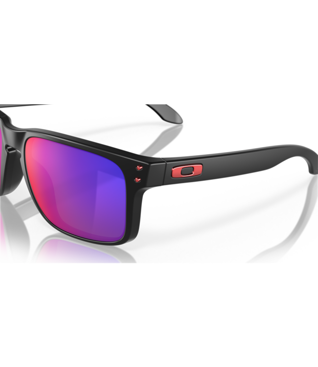 OAKLEY HOLBROOK MATTE BLK SUNGLASSES w/ POSI RED IRID LENS
