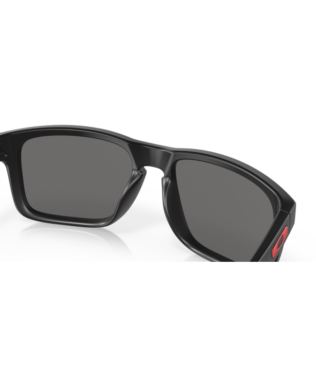 OAKLEY HOLBROOK MATTE BLK SUNGLASSES w/ POSI RED IRID LENS