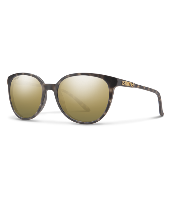 SMITH CHEETAH MATTE ASH TORT SUNGLASSES w/ CP GLD MIR PLR LENS