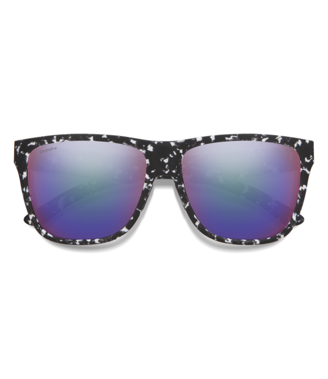 SMITH LOWDOWN XL 2 MATTE BLACK MARBLE SUNGLASSES w/ CHROMAPOP VIOLET MIRROR POLAR